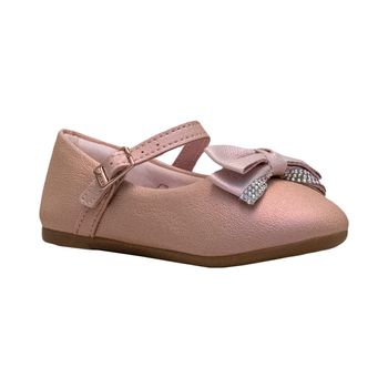 Sapatilha-Rosa-Kids-com-Laco-e-Strass-|-Klin-Tamanho--24---Cor--ROSA-PEROLIZADO-0